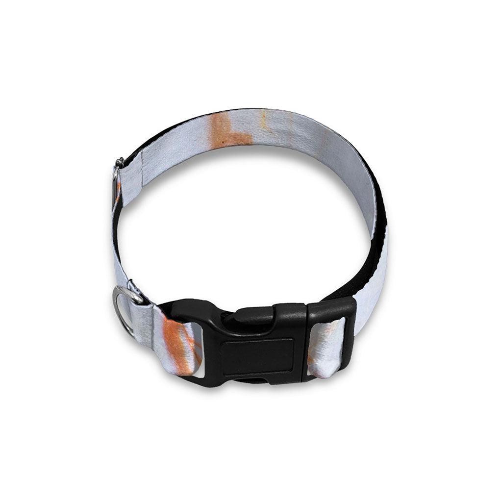 Grey Bronze Marble Print Dog Collar