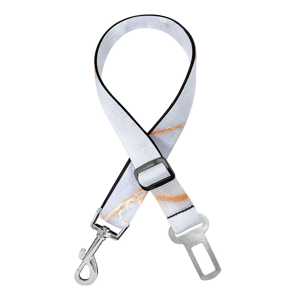 Grey Bronze Marble Print Dog Seat Belt