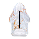 Grey Bronze Marble Print Dog Zip Up Hoodie