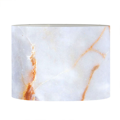 Grey Bronze Marble Print Drum Lamp Shade