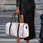 Grey Bronze Marble Print Duffle Bag
