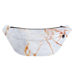 Grey Bronze Marble Print Fanny Pack