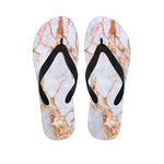 Grey Bronze Marble Print Flip Flops
