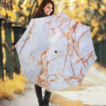 Grey Bronze Marble Print Foldable Umbrella