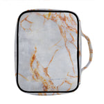 Grey Bronze Marble Print Front Pocket Bible Bag