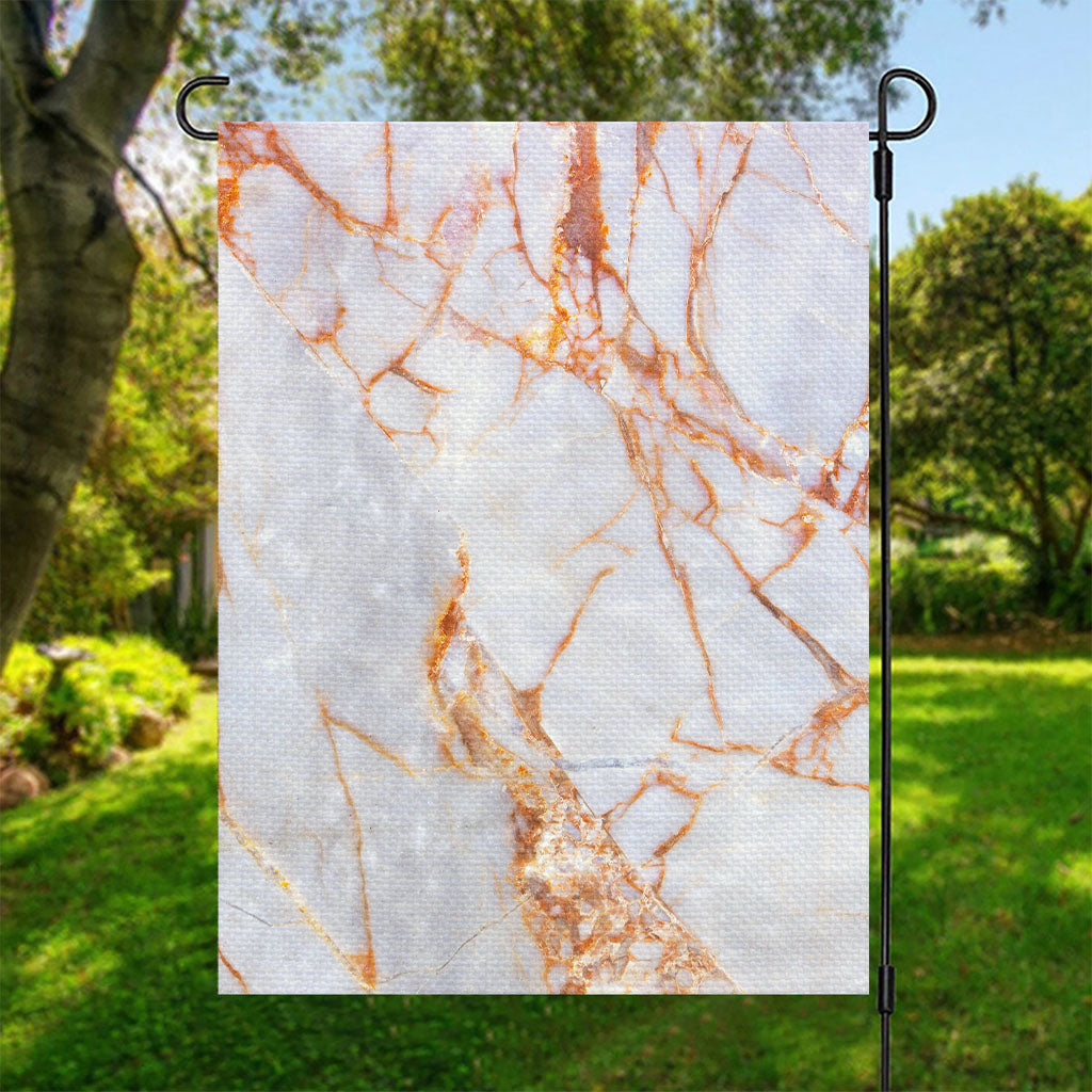 Grey Bronze Marble Print Garden Flag