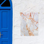 Grey Bronze Marble Print Garden Flag