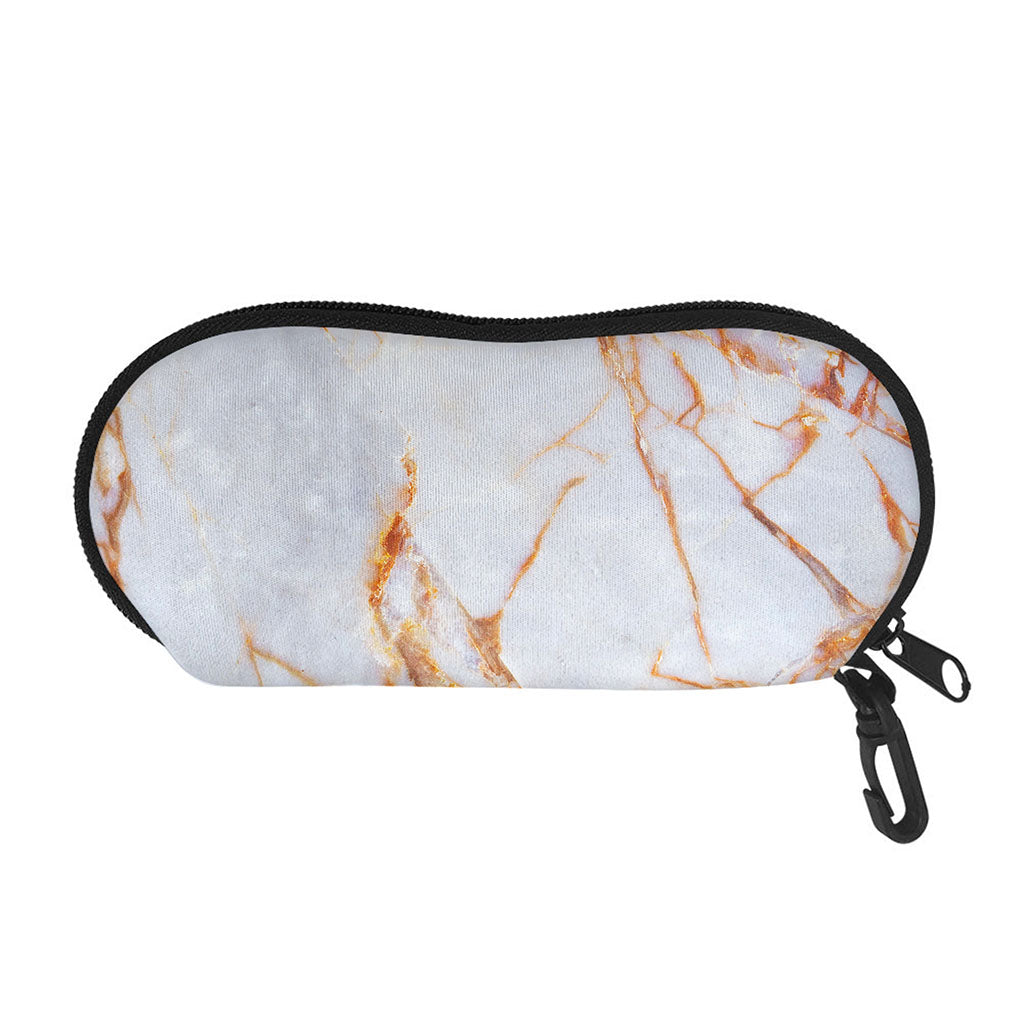 Grey Bronze Marble Print Glasses Case