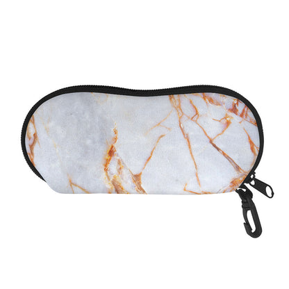 Grey Bronze Marble Print Glasses Case