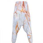 Grey Bronze Marble Print Hammer Pants