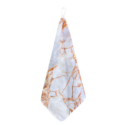 Grey Bronze Marble Print Hand Towel