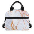 Grey Bronze Marble Print Insulated Lunch Bag