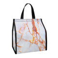Grey Bronze Marble Print Insulated Lunch Tote