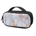 Grey Bronze Marble Print Portable Cooler Travel Case