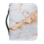 Grey Bronze Marble Print Leather Bible Cover
