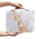 Grey Bronze Marble Print Leather Bible Cover