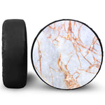 Grey Bronze Marble Print Leather Spare Tire Cover