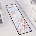 Grey Bronze Marble Print Long Kitchen Mat