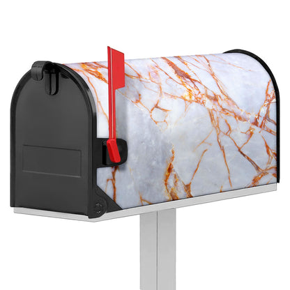 Grey Bronze Marble Print Mailbox Cover