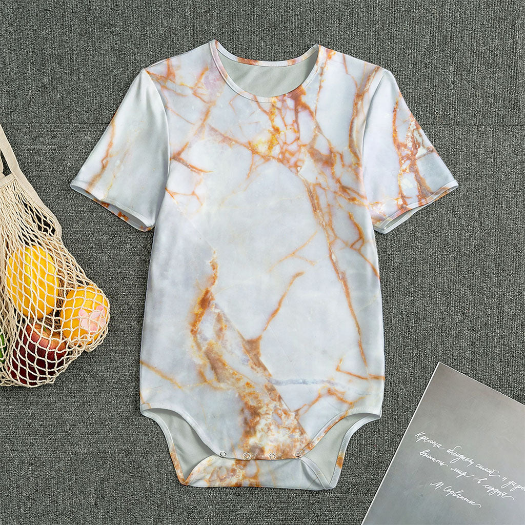 Grey Bronze Marble Print Men's Bodysuit