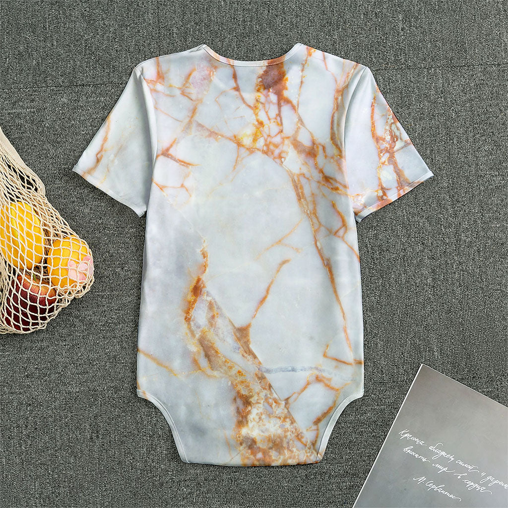 Grey Bronze Marble Print Men's Bodysuit