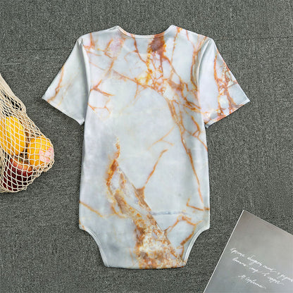 Grey Bronze Marble Print Men's Bodysuit
