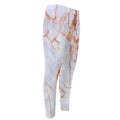 Grey Bronze Marble Print Men's Compression Pants