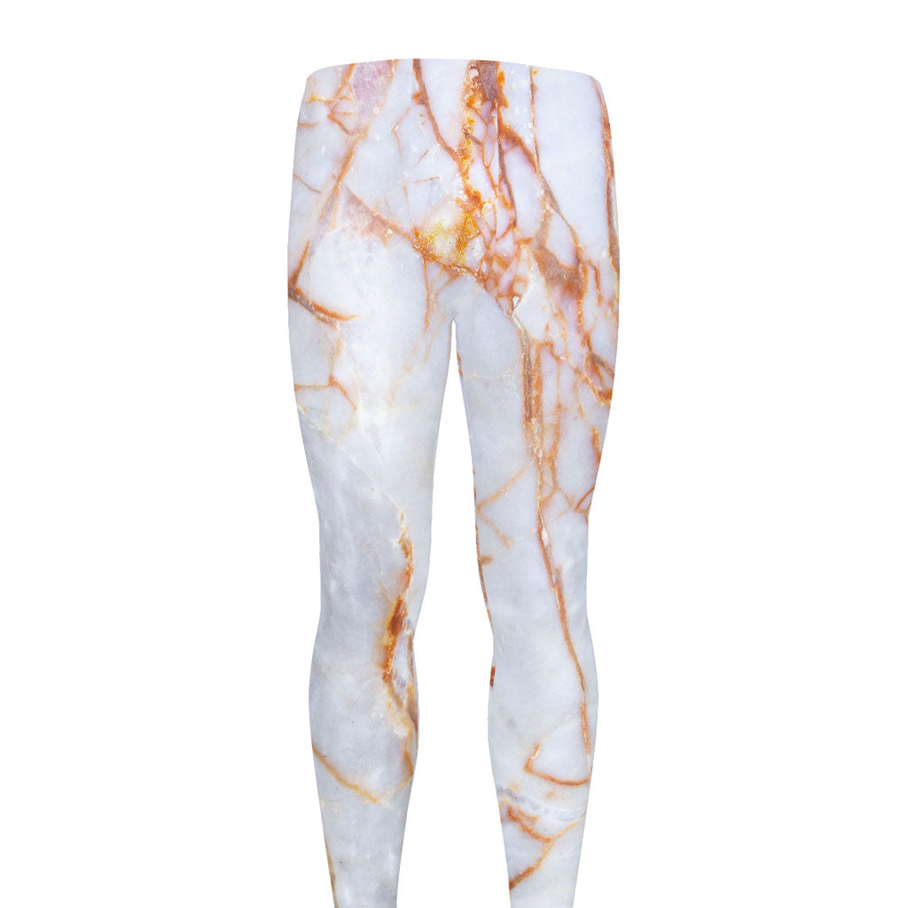 Grey Bronze Marble Print Men's leggings