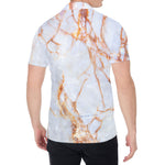 Grey Bronze Marble Print Men's Shirt