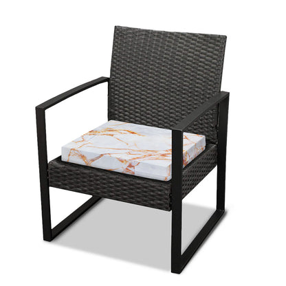 Grey Bronze Marble Print Outdoor Seat Cushion Cover