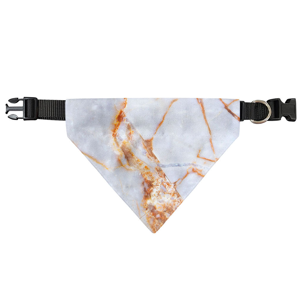 Grey Bronze Marble Print Over The Collar Dog Bandana