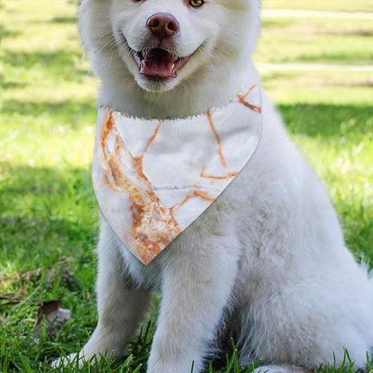Grey Bronze Marble Print Over The Collar Dog Bandana