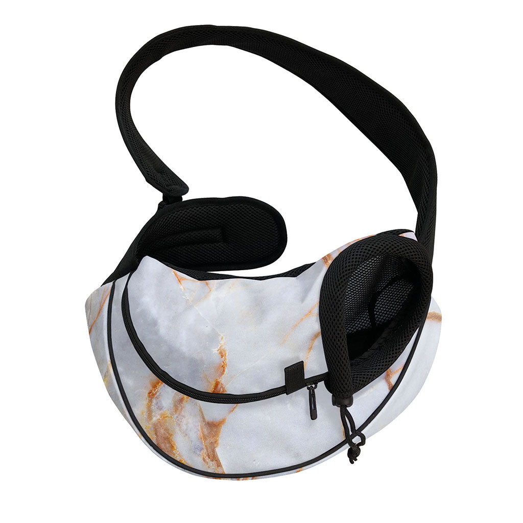 Grey Bronze Marble Print Pet Sling Carrier