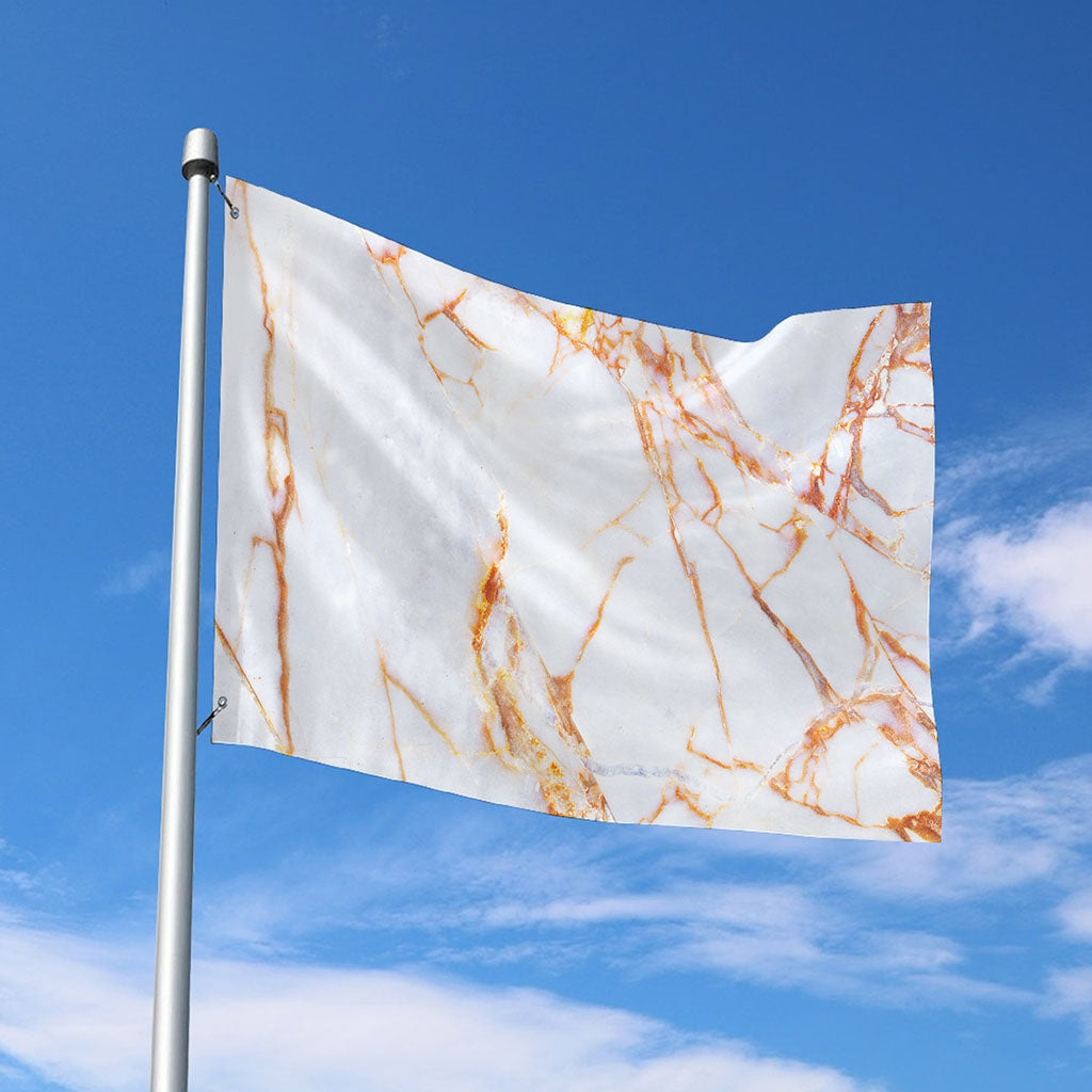 Grey Bronze Marble Print Polyester Flag