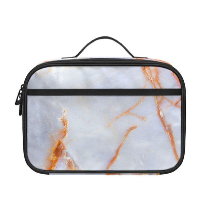 Grey Bronze Marble Print Portable Lunch Bag