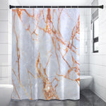 Grey Bronze Marble Print Premium Shower Curtain