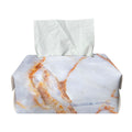Grey Bronze Marble Print Rectangle Tissue Box Cover