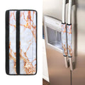 Grey Bronze Marble Print Refrigerator Handle Covers