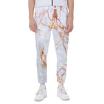 Grey Bronze Marble Print Scuba Joggers