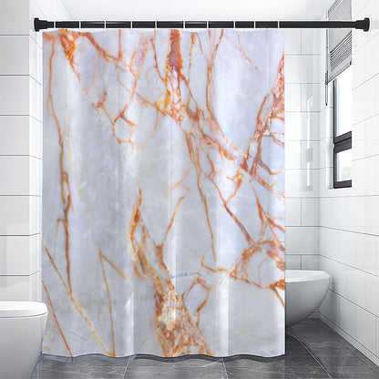 Grey Bronze Marble Print Shower Curtain