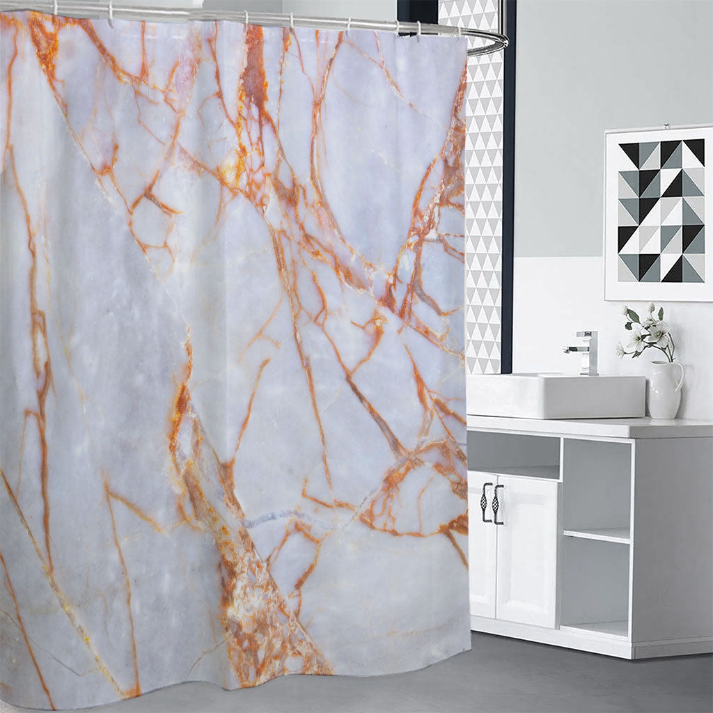 Grey Bronze Marble Print Shower Curtain