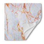 Grey Bronze Marble Print Silk Bandana