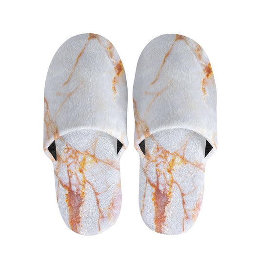 Grey Bronze Marble Print Slippers