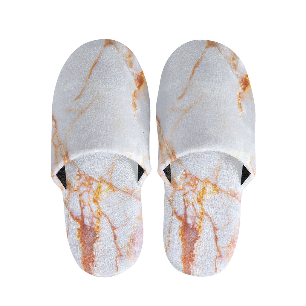 Grey Bronze Marble Print Slippers