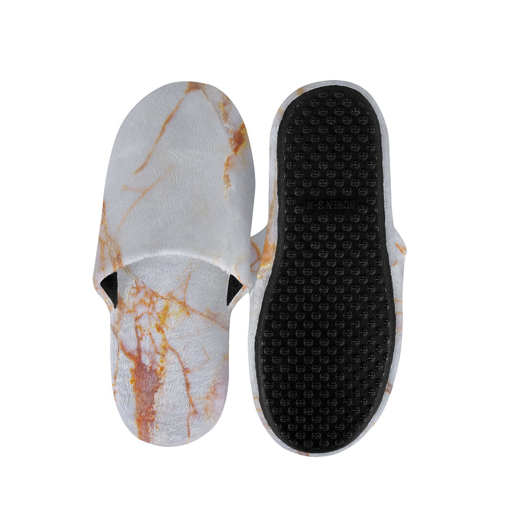 Grey Bronze Marble Print Slippers