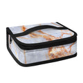Grey Bronze Marble Print Small Lunch Bag