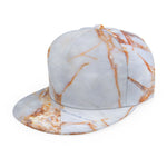 Grey Bronze Marble Print Snapback Cap