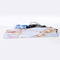 Grey Bronze Marble Print Sports Towel
