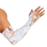 Grey Bronze Marble Print Sun Protection Arm Sleeves