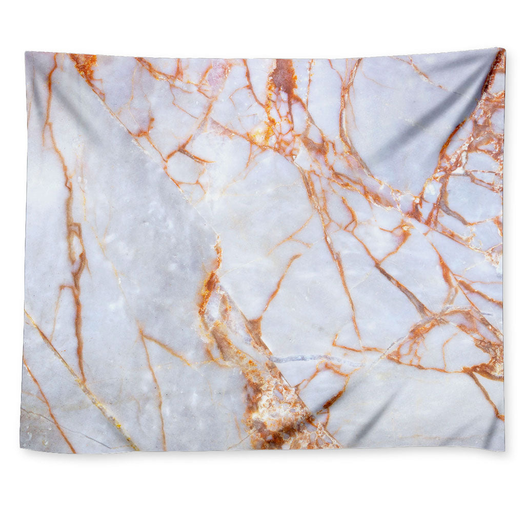 Grey Bronze Marble Print Tapestry